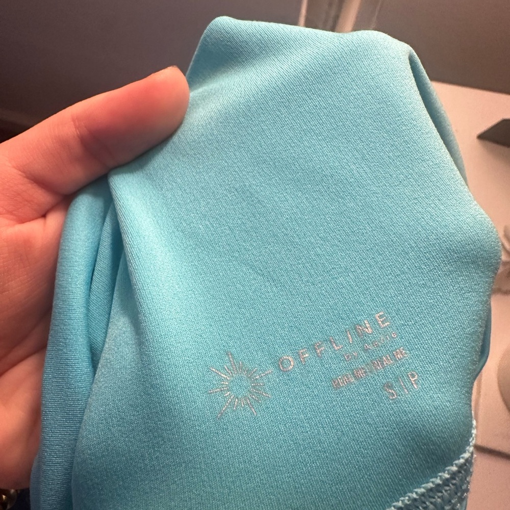 OFFLINE by Aerie Blue Flowy Shorts - Picture 3 of 3